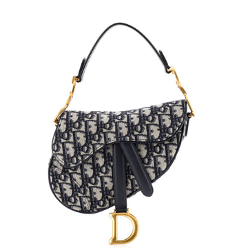 Christian Dior Saddle Handbag Oblique Canvas Mini