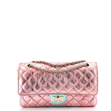 Chanel Rainbow Reissue 2.55 Flap Bag Quilted Multicolor Metallic Goatskin 225