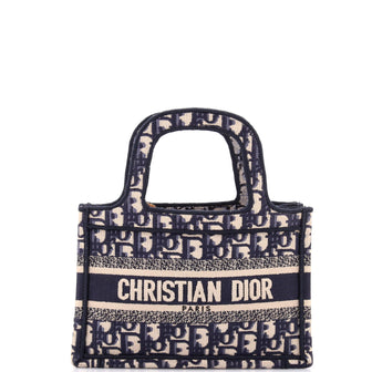 Christian Dior Book Tote Oblique Canvas Mini