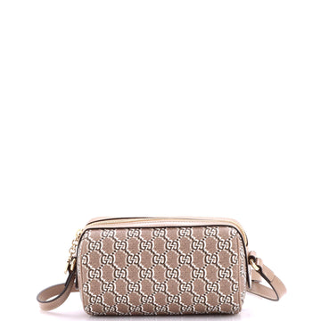 Gucci Cylindrical Shoulder Bag GG Shadow Coated Canvas Mini
