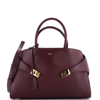 Salvatore Ferragamo Hug Top Handle Bag Leather Large