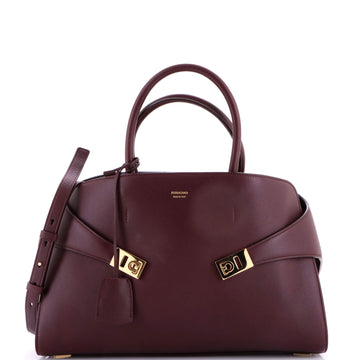 Salvatore Ferragamo Hug Top Handle Bag Leather Large