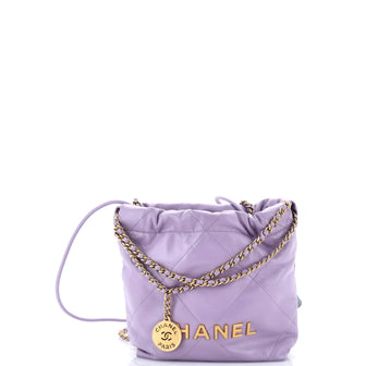 Chanel 22 Chain Hobo Quilted Calfskin Mini