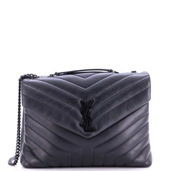 Saint Laurent Loulou Shoulder Bag Matelasse Chevron Leather Medium