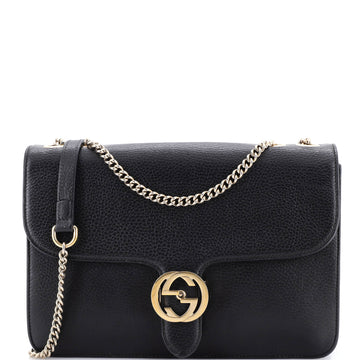 Gucci Interlocking Shoulder Bag Leather Medium
