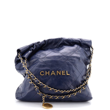 Chanel 22 Chain Hobo Quilted Calfskin Small