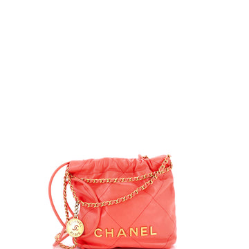Chanel 22 Chain Hobo Quilted Calfskin Mini