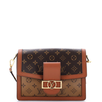 Louis Vuitton Dauphine Shoulder Bag Reverse Monogram Canvas MM