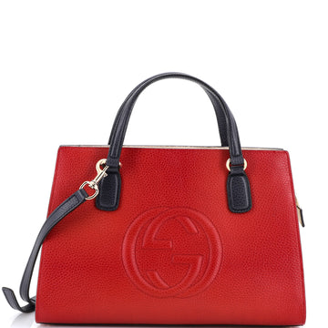 Gucci Soho Convertible Top Handle Satchel Leather Medium