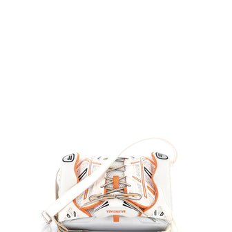 Balenciaga SneakerHead Flap Crossbody Bag Mesh and Faux Leather Small