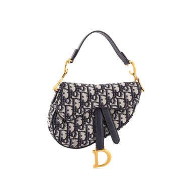 Christian Dior Saddle Handbag Oblique Canvas Mini