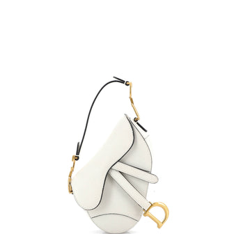 Christian Dior Saddle Handbag Leather Mini