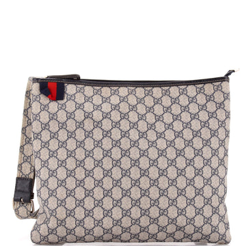 Gucci Web Loop Flat Messenger GG Coated Canvas Large