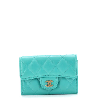 Chanel CC Compact Classic Flap Wallet Quilted Caviar