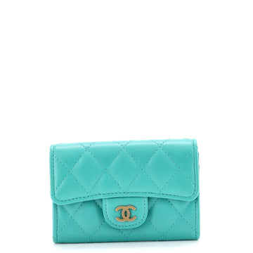 Chanel CC Compact Classic Flap Wallet Quilted Caviar
