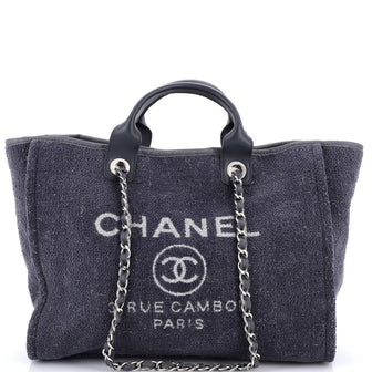 Chanel Deauville Tote Lurex Canvas Medium