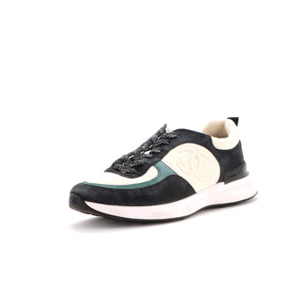 Chanel Women's CC Low-Top Sneakers Suede and Fabric