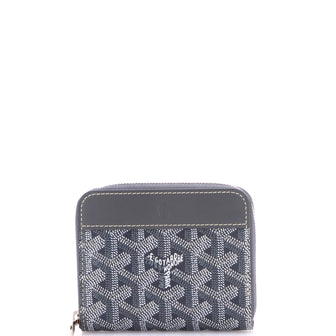 Goyard Matignon Zip Wallet Coated Canvas with Leather PM