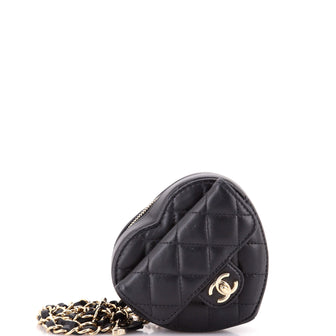 Chanel CC in Love Heart Belt Bag Quilted Lambskin