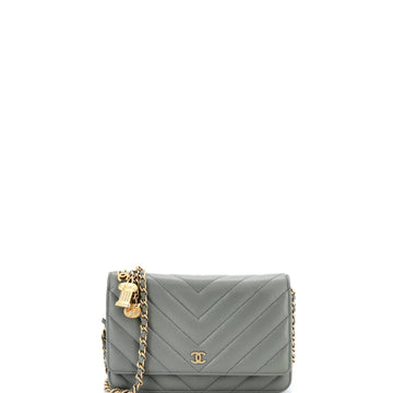 Chanel Ancient Greek Charm Wallet on Chain Chevron Caviar