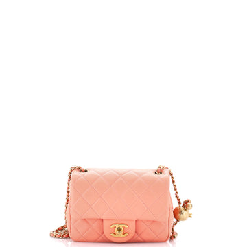 Chanel Pearl Crush Square Flap Bag Quilted Lambskin Mini