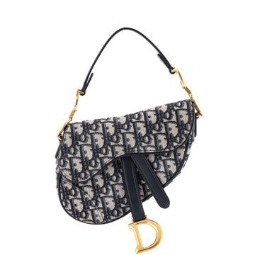 Christian Dior Saddle Handbag Oblique Canvas Mini