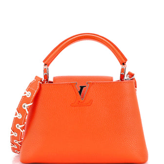 Louis Vuitton Capucines Bag Leather with Whipstitch Strap BB