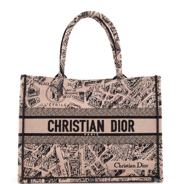 Christian Dior Book Tote Embroidered Canvas Medium