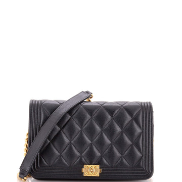 Chanel Boy Wallet on Chain Quilted Caviar