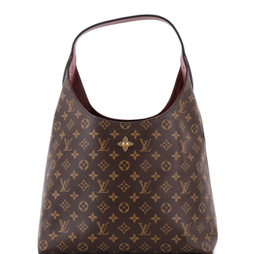 Louis Vuitton Flower Hobo Monogram Canvas with Leather