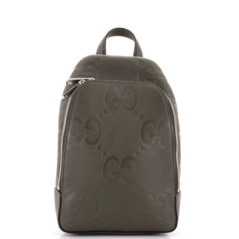 Gucci Sling Bag Jumbo GG Embossed Leather