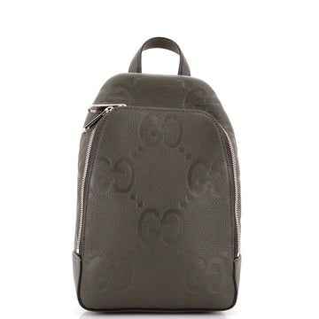 Gucci Sling Bag Jumbo GG Embossed Leather