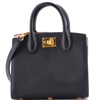Salvatore Ferragamo Studio Box Satchel Leather Small