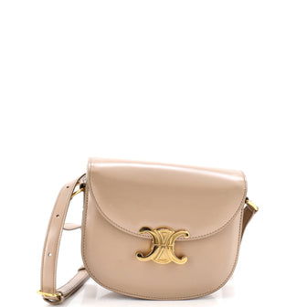 Celine Triomphe Besace Clea Flap Bag Leather
