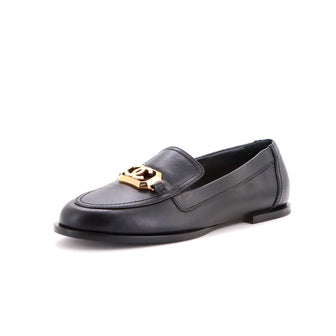 Chanel Women's CC Loafers Embellished Leather