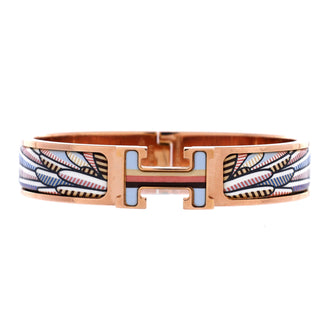 Hermes Clic H Bracelet Printed Enamel Narrow