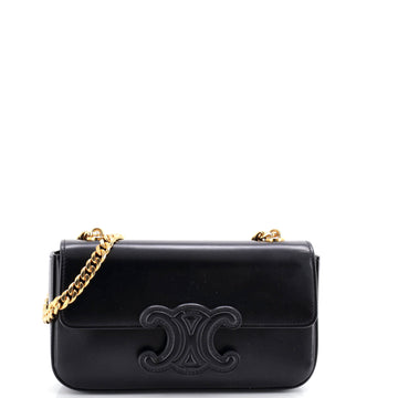 Celine Triomphe Chain Shoulder Bag Leather Small