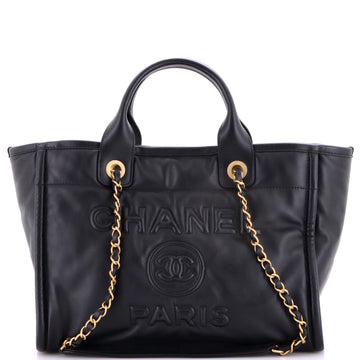 Chanel Deauville NM Tote Embossed Calfskin Small