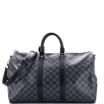 Louis Vuitton Keepall Bandouliere Bag Damier Graphite 45