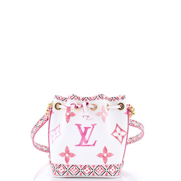 Louis Vuitton Noe NM Handbag By The Pool Monogram Watercolor Giant Nano
