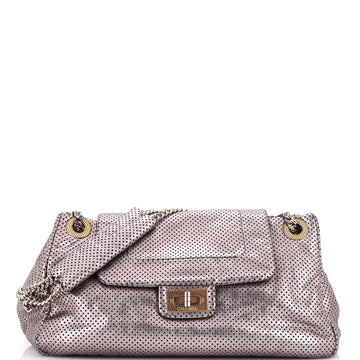 Chanel Drill Accordion Flap Bag Perforated Leather Large