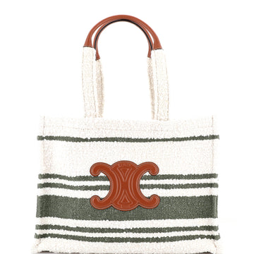 Celine Cabas Thais Tote Striped Fabric Large