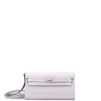 Hermes Kelly To Go Wallet Metallic Chevre Chamkilight