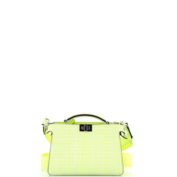 Fendi x Marc Jacobs Peekaboo ISeeU XCross Bag Printed Logo Embossed Leather