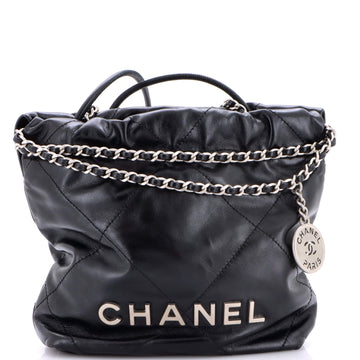 Chanel 22 Chain Hobo Quilted Calfskin Mini