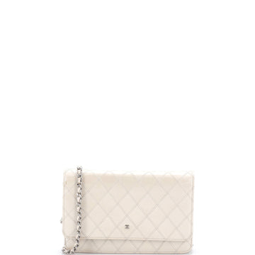 Chanel Diamond Stitch Wallet on Chain Quilted Lambskin