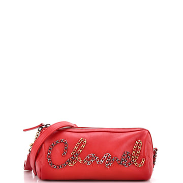 Chanel Chain Signe Bowling Bag Calfskin Small