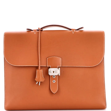 Hermes Sac a Depeches Light 1-37 Briefcase Evercolor