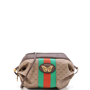 Gucci Web Butterfly Candy Crossbody Bag Mini GG Coated Canvas