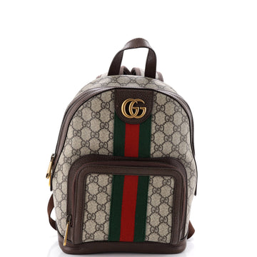 Gucci Ophidia Backpack GG Coated Canvas and Leather Small